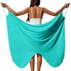 Women's Solid Beach Cover Up Cross Strap Wrap Dress for Swimsuit Lightweight Bathing Suit Outerwear for Vacation Resort