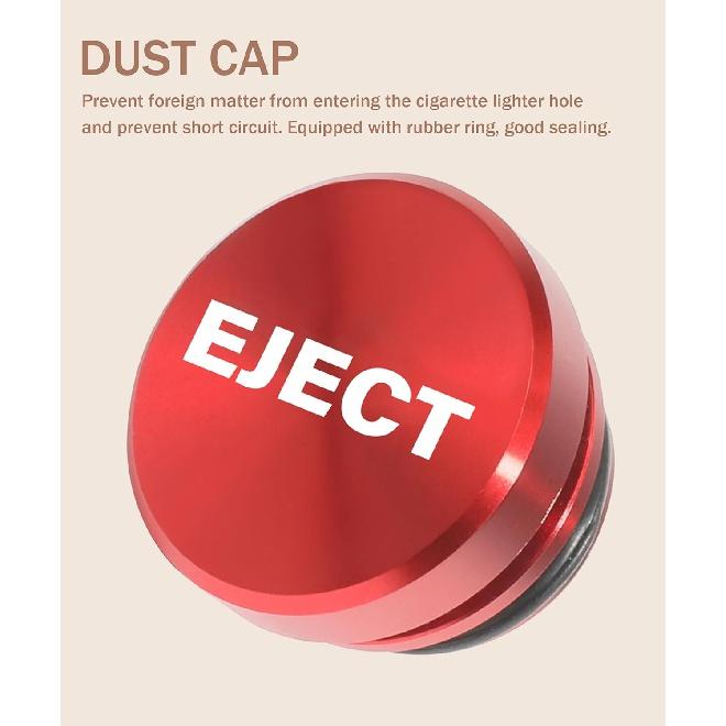 Cigarette Lighter Plug Cover,Aluminum Cigarette Lighter Plug,Car Accessories Button Decorative Plug,Fits Most with Standard 12 Car Boat with Volt