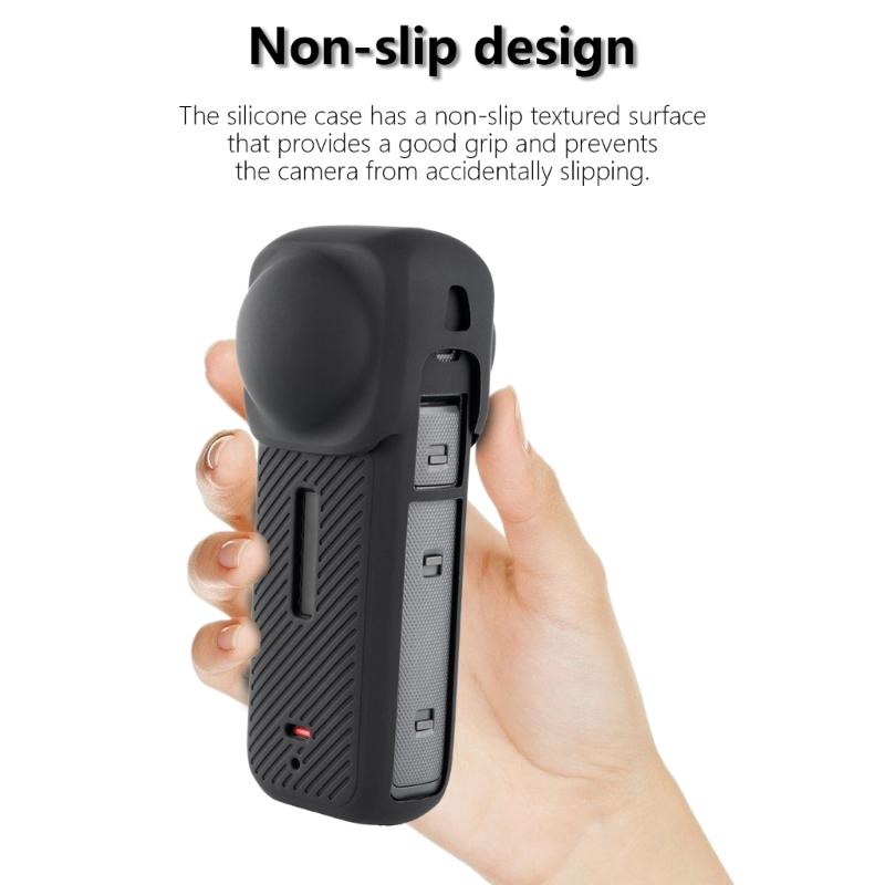 Silicone Case Soft Cover Lens Protective Case for Insta 360X4 Panoramic Camera Full Coverage Protections