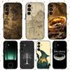 The L-Lord of the R-Rings Map Phone Case For Samsung S24,S21,S22,S23,S30,Ultra,S20,Plus,Fe,Lite,Note,10,9,5G Black Soft Cover