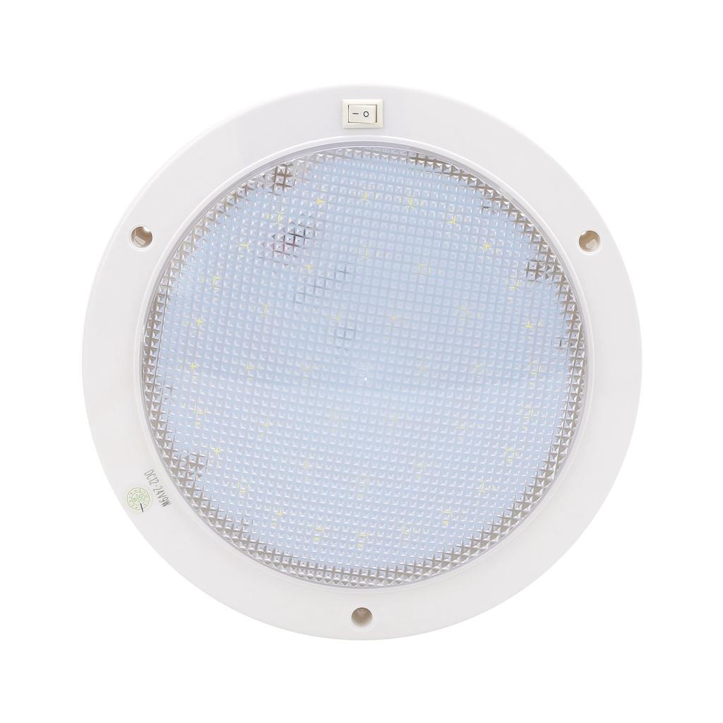 LED Panel Light with Switch Solar Energy System for Ship RV Kitchen Roof Cabinet 12V(Pure White (60006500K) )