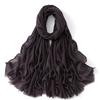 Muslim Cotton Rayon Hijab Solid Color Plain Scarf Women Soft Cotton Viscose Thin Voile Shawl Remove Edge Headscarf Turban