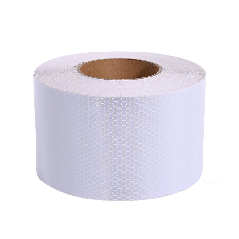10cm*5M Πλέγμα PVC Ανακλαστικό Αυτοκόλλητο Αυτοκινήτου Λευκό Κόκκινο Πορτοκαλί Κίτρινο Ισχυρή Κόλλα Ανακλαστικές Ταινίες Λωρίδες Υψηλής Ορατότητας