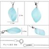 Shinjuku Gin no Kura Sea Blue Chalcedony Cut Sterling Silver 925 Necklace Natural Stone Power Stone Women's Blue Light Blue