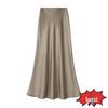 2024 Women's High-Waist Acetate Satin Slimming Fishtail Midi Skirt