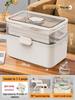 Large Capacity Family Medicine Box with Multi-Layer First Aid Storage for Household and Children