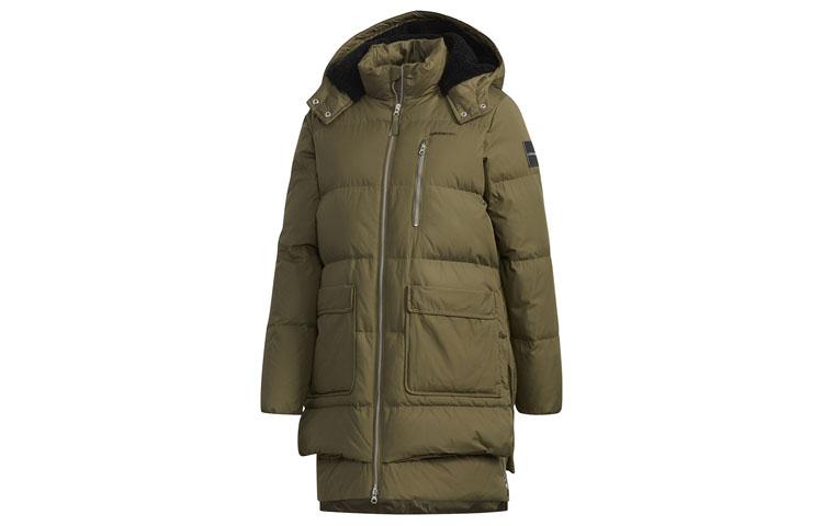 Adidas Neo Down Jackets Women s Khaki Brown Hooded Moderate Other EI4428 S