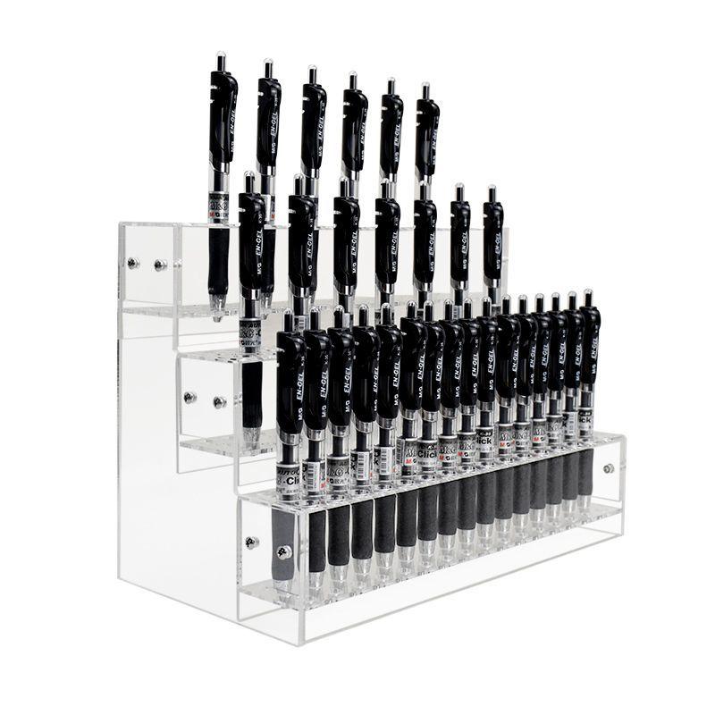 Pen Holder Acrylic Pen Display Stand Holder for Vendors,Beadable Pens Display Organizer Paint Brush Storage Makeup Brush Rack