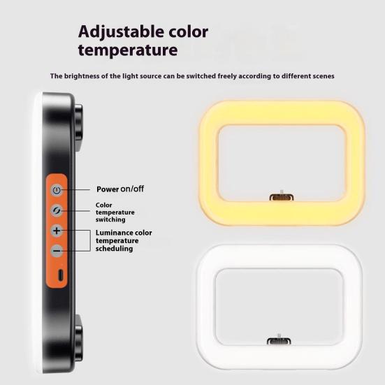 Akıllı Telefon Selfie Işık Kiti Uzaktan Kumanda Ayarlanabilir Renk Sıcaklığı Kısılabilir Şarj Edilebilir LED Mobil Video Sabitleyici Dolgu Işığı