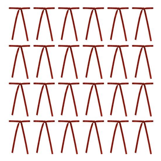 24 Pcs Christmas Velvet Bows Pre-Tied Ribbon Bows Vintage Wreath Bow for Gift Wrapping Christmas Tree Door Garland Home Decor Party Celebrations