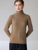 Women's High Neck Loose-Fit Cashmere Sweater - Soft, Slimming, Solid Color, Fluffy Knit Pullover Base Layer.
