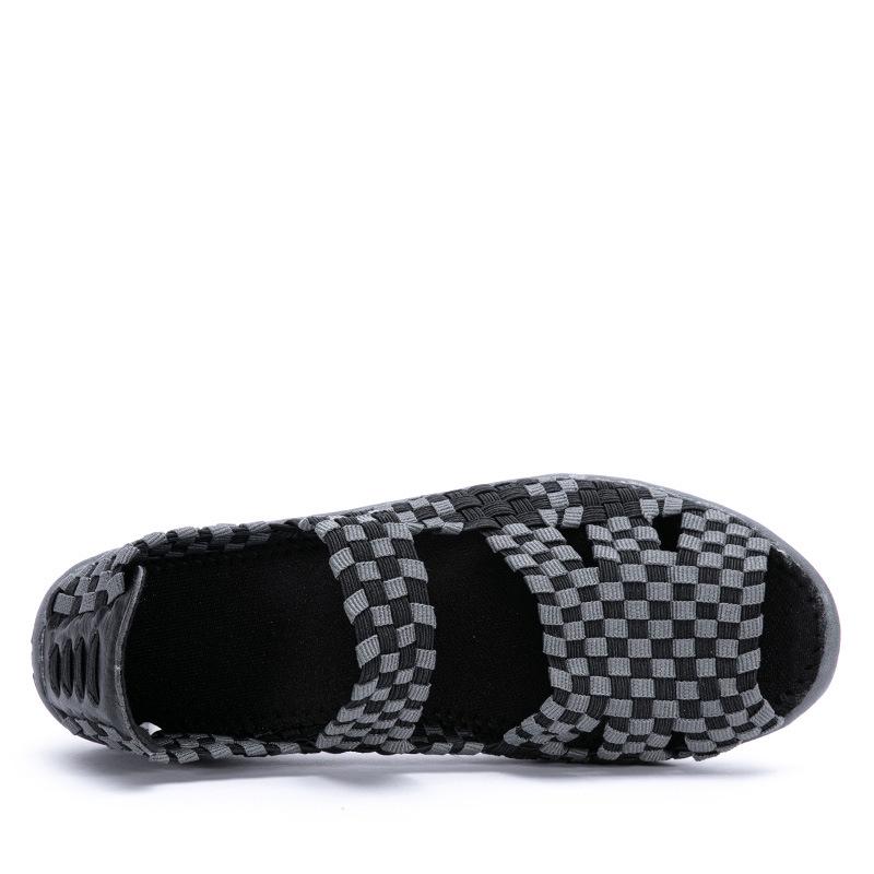 Korean Style Elastic Woven Women's Casual Sneakers