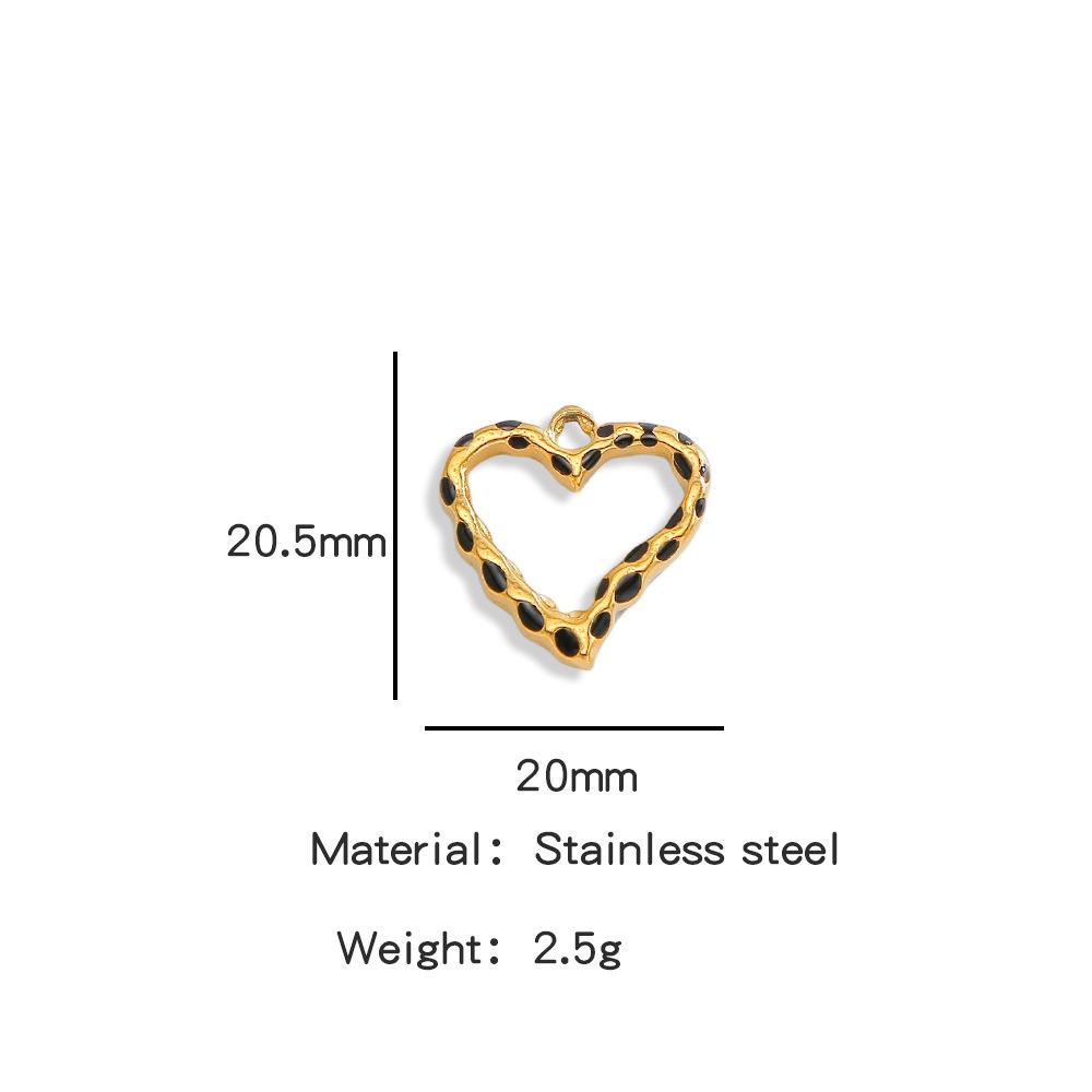 Ожерелье-подвеска с шармом в виде сердца из нержавеющей стали и титана