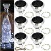 6Pcs Solar Bottle Lights Outdoor Waterproof Wine Bottle Lights 2M Copper Wire Fairy String Lights Auto On/Off for Wedding Christmas Party Table