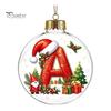 Winter Holiday Party Supplies 26?Letter Acrylic Christmas Ball Ornament, 3D Crystal Style Alphabet Decorative Ornaments for Fireplace Hanging
