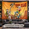 Lucky Luke Personalized Tapestry Support Custom Name, Wall Art Home Decoration