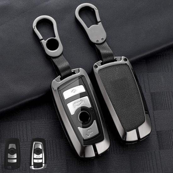 Zinc Alloy Leather Car Key Fob Case Cover For BMW 3 4 5 7 F20 F21 F30 F31 F25