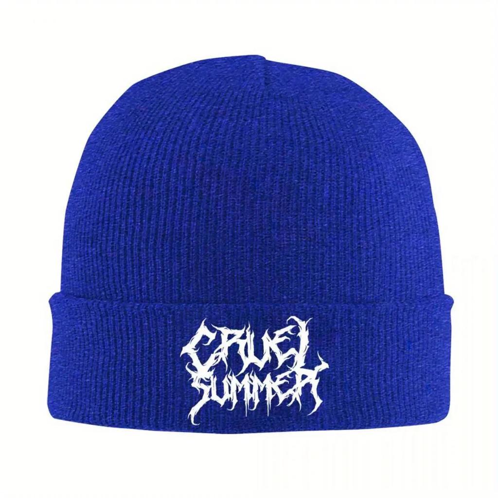 New Black Band Logo Cruel Summer Hat Autumn Winter Skullies Beanies Warm Swiftie Cap Unisex Acrylic Knitted Caps
