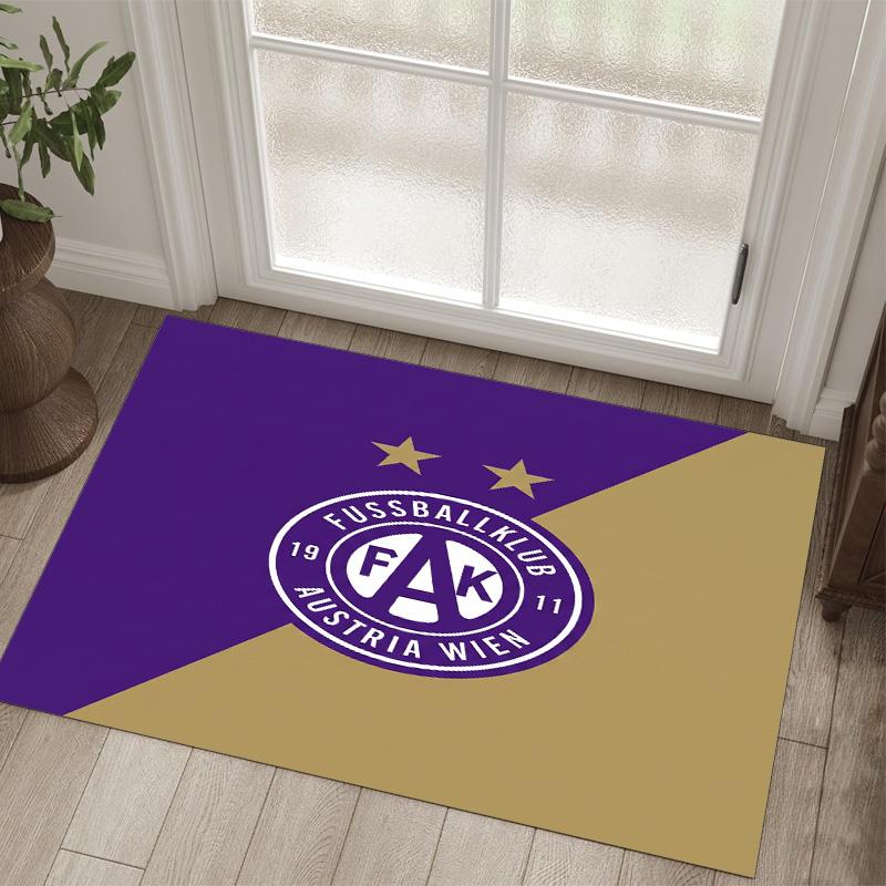 Austria Wien FC Design Crystal Velvet Carpet Cozy Non?Slip Printed Rug For Bedroom Living Room Entrance