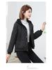Women's Winter 2025 Rhombus Hooded Cotton-Padded Jacket - Trendy Petite Lightweight Outerwear