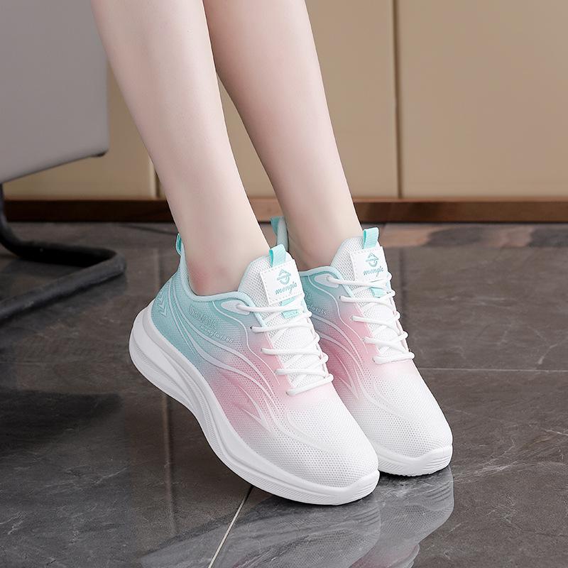 2025 spring new flying woven women's shoes, Korean version of versatile and lightweight women's shoes casual shoes fashion sports shoes FZ6608