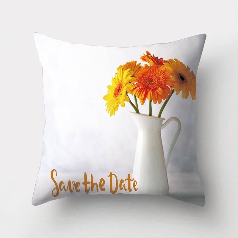 Pink Love Rose Floral Pattern Decoration Cushion Pillowcase Sofa Bedroom Home Selection Decoration Cushion Throw Pillow