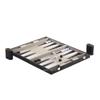Portable PU Leather Backgammon Game Set with Piece Holder
