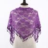 New Elegant Lace Scarf Hollow Out Embroidery Foulard Bandana Solid Color Triangular Scarf Thin Vintage Handkerchiefs Hair Woman
