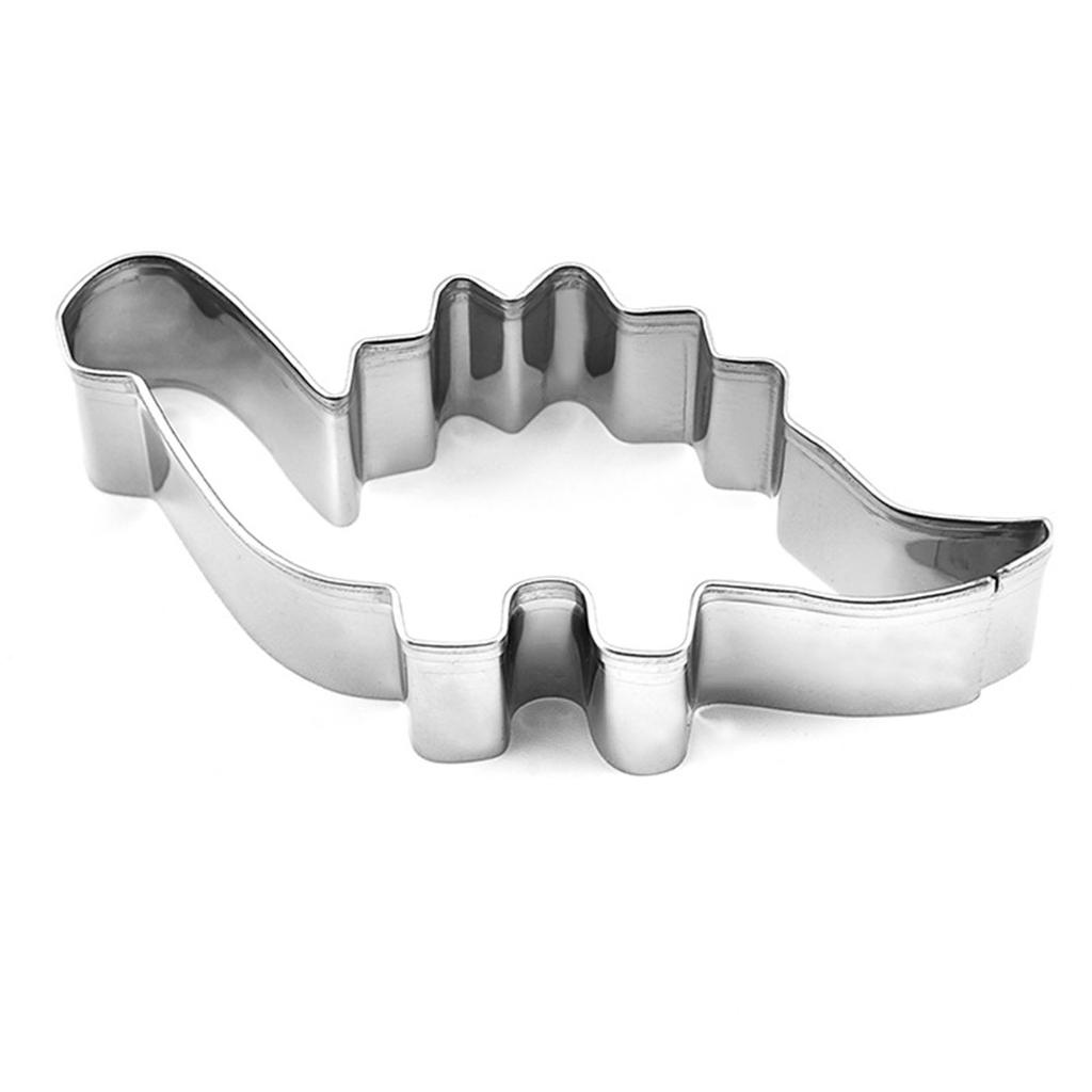 Animal Baking Cutter Easy Release Stainless Steel Dinosaur Shape DIY Baking Cutter Mold for Cake Cookies Pastry 4pcs