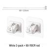 BMEIHOUS Adhesive Curtain Rod & Clip Set
