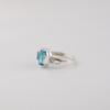 Swiss Blue Topaz Gemstone Proposal Ring 925 Streling Silver Jewelry For Her CZR-18-16