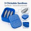 Click Sound Sardine Can Clicker Toy 3D Printed Simulation Sardine Figurine  Office Use