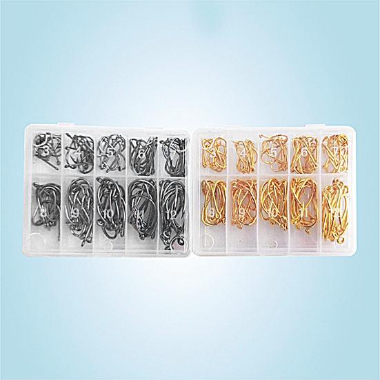 100Pcs Fishing Hook Strong Penetration High Strength Sharp Carbon Steel Assist Bait Hook