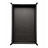 HIGH FIVE Rectangular Leather Tray, Tray for Small Items, Accessories, Remote Controls, Keys, Watches, Rings, Storage Box, Black