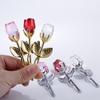 Party Valentines Day Gift Artificial Flower Imitation Flower Rose Artwork Crystal Rose Flower