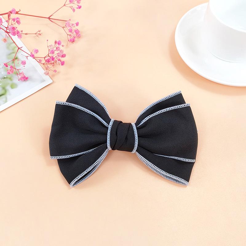 13*10cm Damen Haarspange Schleifen Koreanische Weiße Schwarze Haarspange Schleifen für Dame Mädchen Pferdeschwanz Haarstyling Zubehör