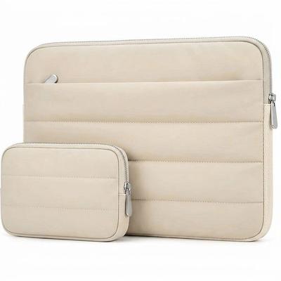14-inch Laptop Sleeve with Pouch for MacBook Neo/Pro/Air HP - Beige