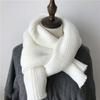Spandex Long Thickened Neckscarf Polyester Winter Warmer Scarf Soft Knitting Wool Scarf  Winter