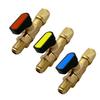 Air Conditioning Refrigerant Ball Valve 1/4" SAE Straight Shut-Off Valve for R134A R410A R22 R12 Charging Hoses AC Refrigerant Mass Air Flow 3