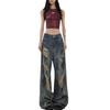 Retro-Spritzer-High-Waist-Wide-Leg-Ripped-Jeans im Wasteland-Stil für Damen - Herbst-Design