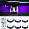 For Auto Wireless Remote APP Control Rainbow RGB Starry Footwell Light USB Car Interior Ambient Decorative Atmosphere Lamp