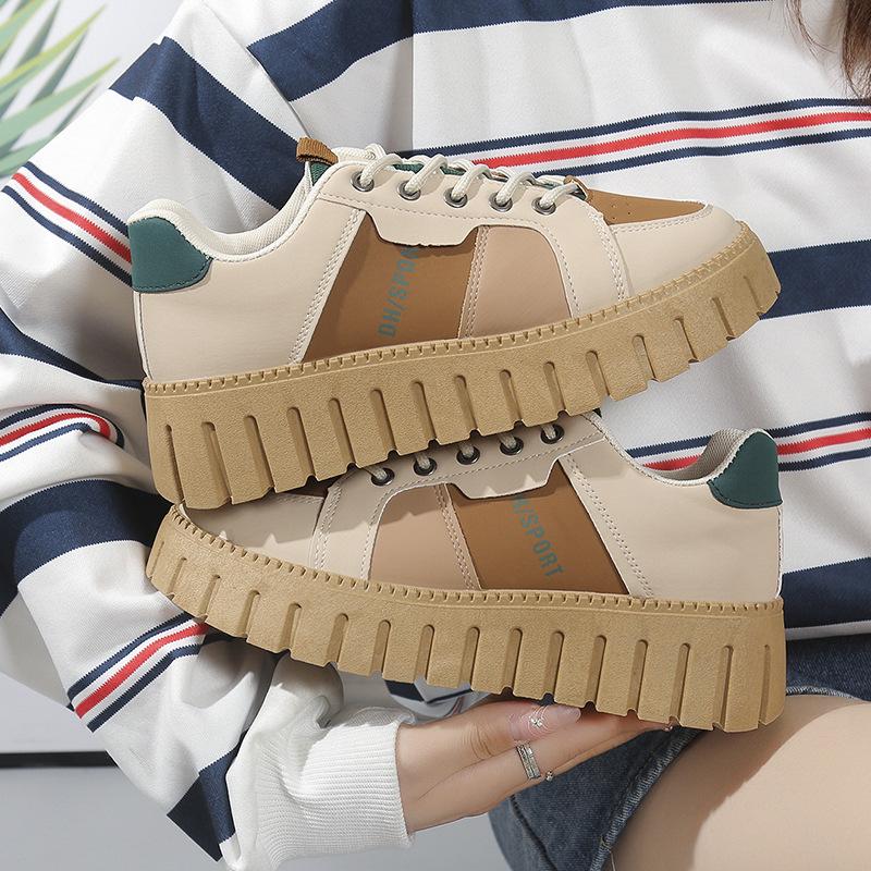 Work Soft-soled Shoes Super Soft Thick-soled Heightening Casual Women's Shoes 2025 Spring and Autumn New Versatile Ins Trendy Sports Shoes