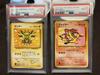 PSA6 PSA8 Zapdos & Lavados - ANA Pokemon Jet 1999 Set (Rückseite alt, fortlaufende Nummern, Schachtel & Originalhalter enthalten) Pokemon-Karten
