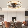 Ceiling Fans with Lights Remote Chandelier Dimmable Fandelier LED Light Bedroom Ceiling Lighting Luxury Crystal Lighting Fixture