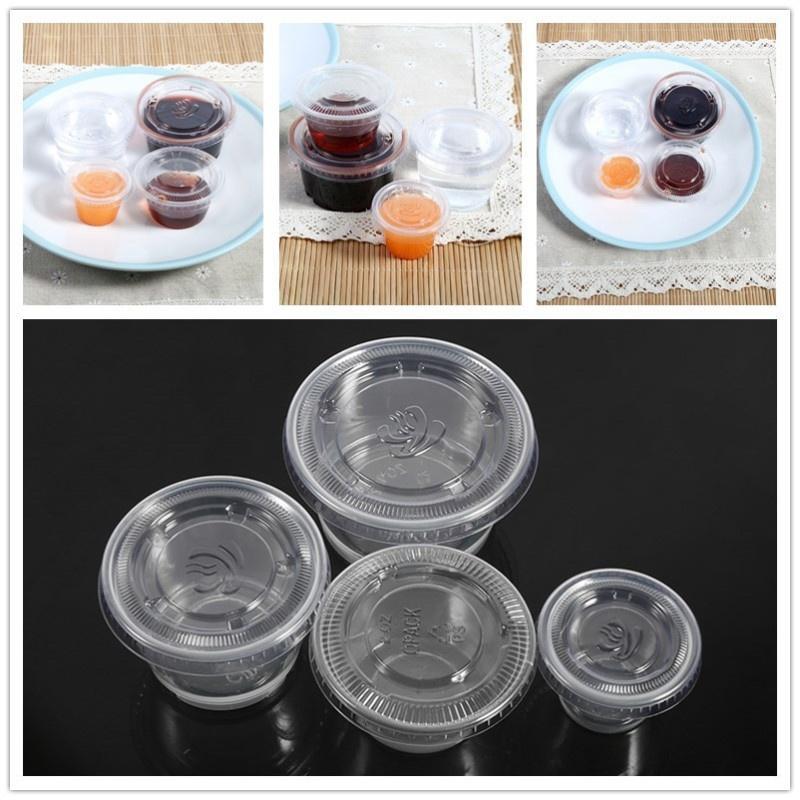 Buy 4 Sizes 50Pcs Disposable Clear Plastic Drink Sauce Cups Boxes With buy-4-sizes-50pcs-disposable-clear-plastic-drink-sauce-cups-boxes-with