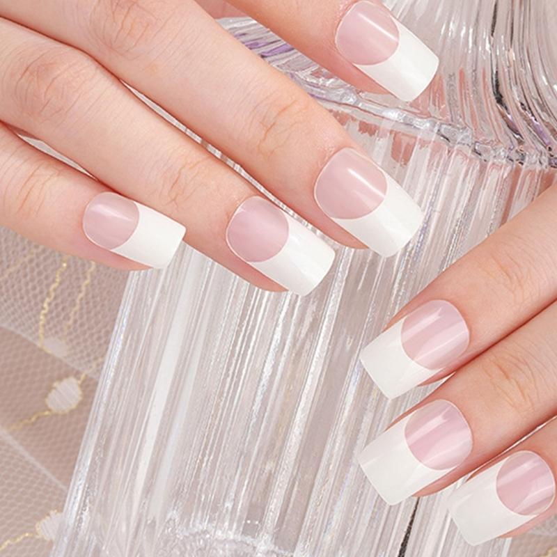 Wearable Gels Nails Wraps Cured Gels Nails Stickers French Styles Gels Nails Strips Nails Art Decortions for Party