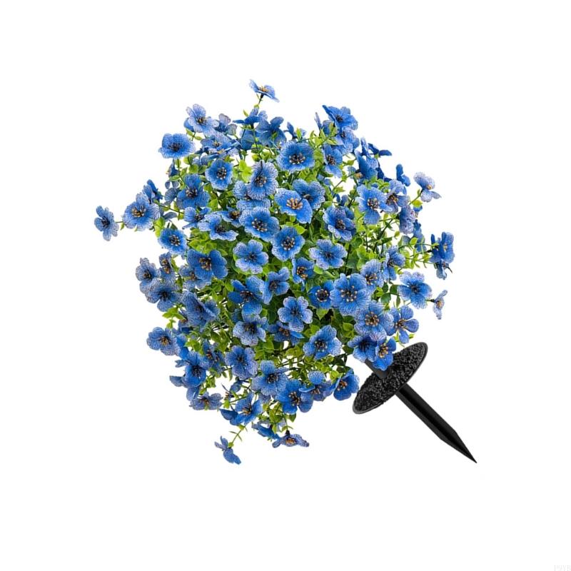 Realistic Artificial Eucalyptuses Violets Round Base Floor Floral Arrangement For Indoor Outdoors Homes Garden Decors