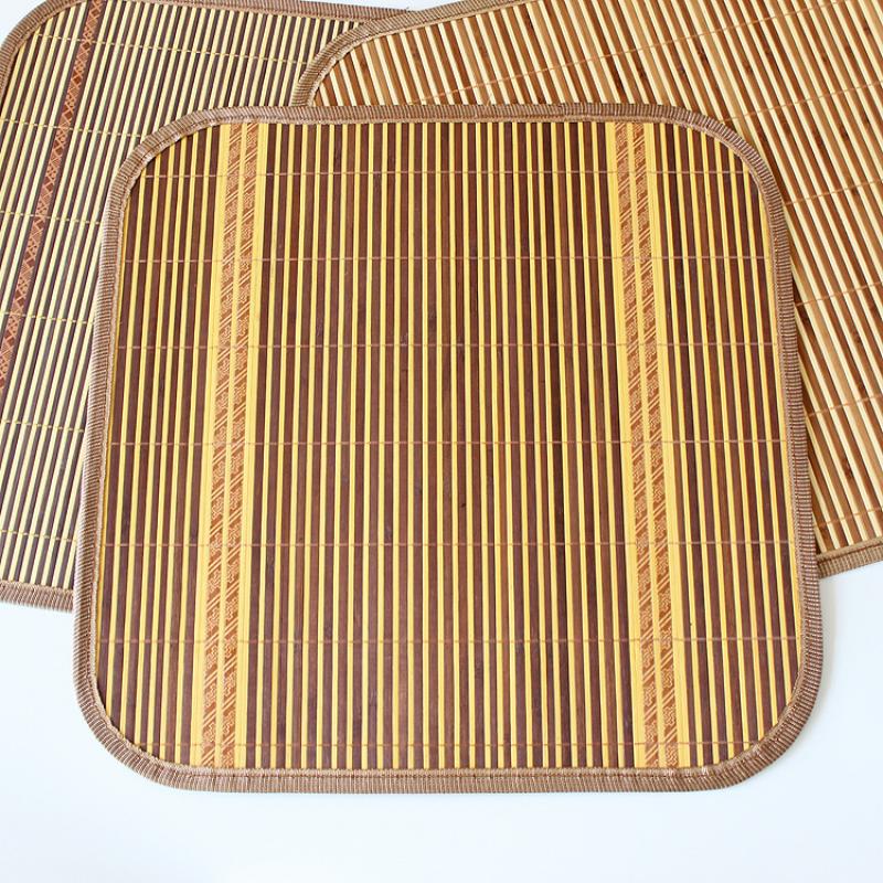 Summer Random Bamboo Cool Mat Breathable Seat Cushion Home And Office Chair Cool Mat Bamboo Silk Dining Chair Cushion