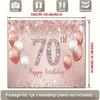 2D Rose Gold Diamond 70th Birthday Backdrop for Her Birthday Photoshoot