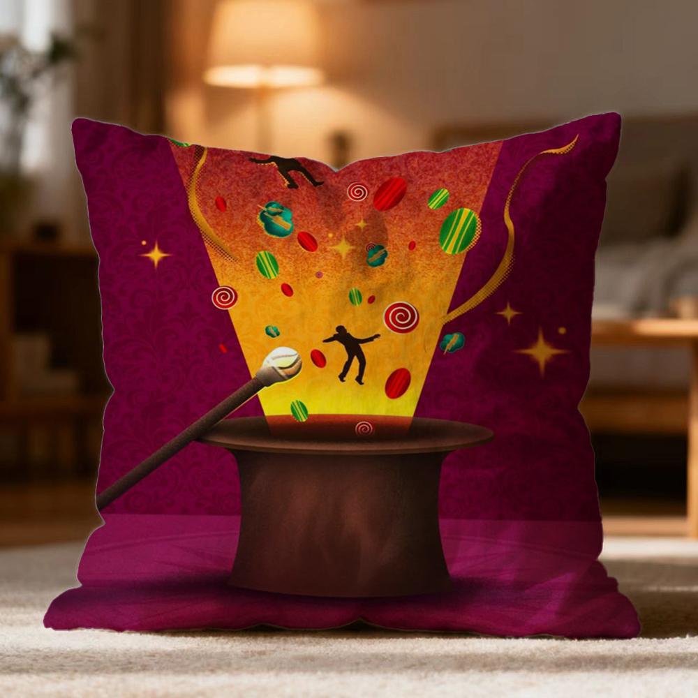 Hot WWonkaed Cushion Cover Soft Washable Pillow Case Multi-Scene for Couch Bed Travel Office Use